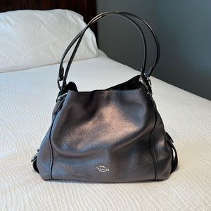 Coach Leather Dalton Shoulder bag Metallic color